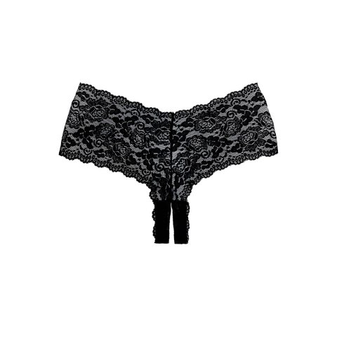 Leg Avenue Candy Apple Allure - koronkowe szorty bezkrokowe, czerwone