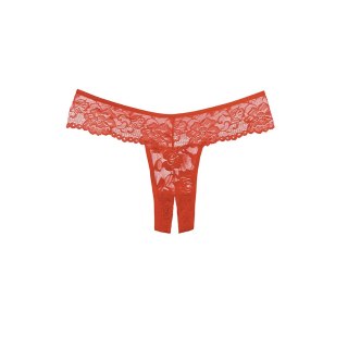 Obsessive Chiqui Love Allure stringi z koronką bez części dolnej, czarne