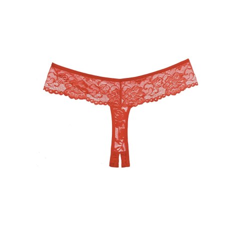 Obsessive Chiqui Love Allure stringi z koronką bez części dolnej, czarne