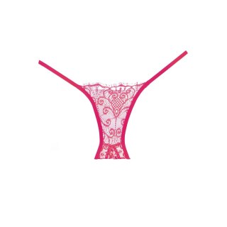 Obsessive Enchanted Belle Allure koronkowe figi z wycięciem czarne