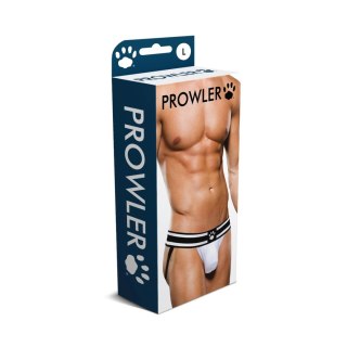 Prowler Jock Strap XXL - otwarty tył, czarno-biały, elastyczny pas