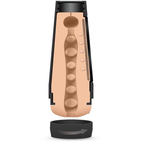 Doc Johnson Main Squeeze model @ana.lorde's, anatomiczny system ULTRASKYN, czarny