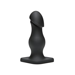 Doc Johnson Plug 2w1 anatomiczny, Sil-A-Gel, elastyczny, czarny