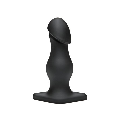 Doc Johnson Plug 2w1 anatomiczny, Sil-A-Gel, elastyczny, czarny