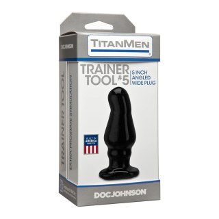 Doc Johnson Trainer Tool #5 korek z PVC 10 cm, ergonomiczny, czarny