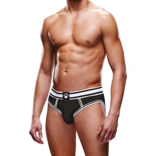 Prowler Brief XS - Majtki na paskach z otwartym tyłem, czarno-białe
