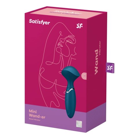Satisfyer Mini Wand-er - Kompaktowy masażer silikonowy, 12 trybow