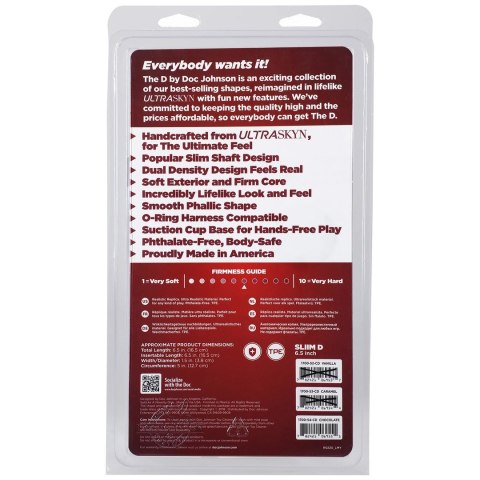 Doc Johnson Slim D 15 cm model anatomiczny ULTRASKYN podwojna gęstość