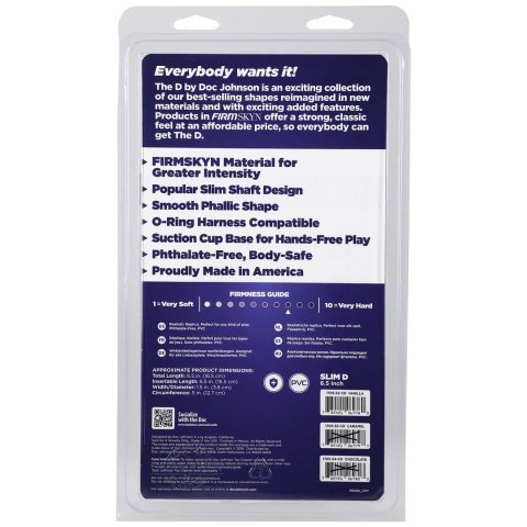 Doc Johnson Slim D ULTRASKYN 17cm - anatomiczny model intymny podwojna gęstość