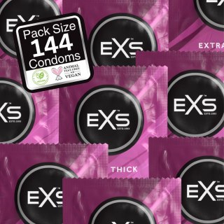 EXS Extra Thick - 144 szt. prezerwatywy, grubsza ścianka, bez zapachu