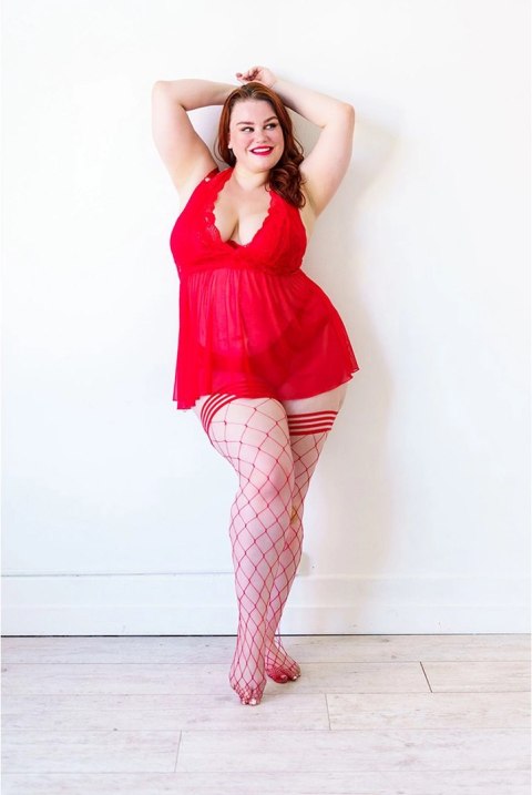 Kixies Claudia Pończochy siateczkowe Large Mesh rozmiar C czarne