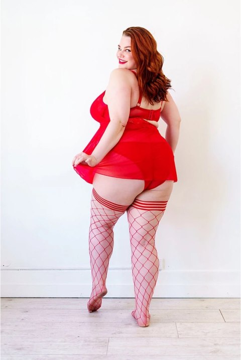 Kixies Claudia Pończochy siateczkowe Large Mesh rozmiar C czarne