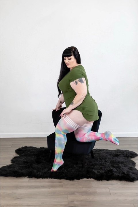 Kix'ies Gilly B Pończochy Tie-Dye Kolorowe Antypoślizgowe