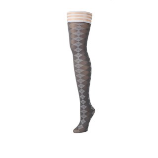 Kix'ies Golf Collection Pończochy Thigh-High Argyle, rozmiar B