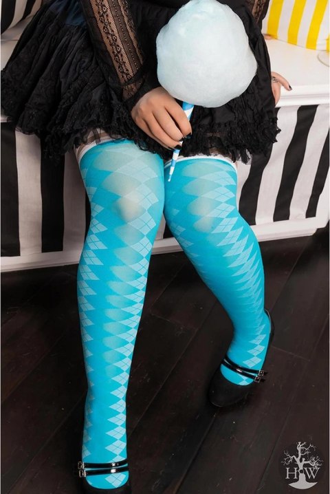 Kix'ies Golf Collection Pończochy do Uda Argyle Petite/Plus