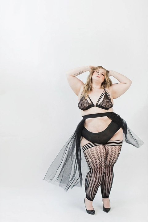 Kixies Lindsay D Pończochy samonośne w paski, rozmiar D