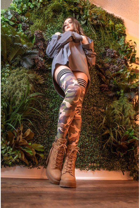 Kix'ies Pończochy kamuflażowe D z systemem antypoślizgowym