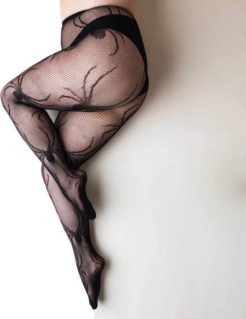 Kix'ies Rajstopy Spider Web Czarne Siateczkowe Rozmiar C