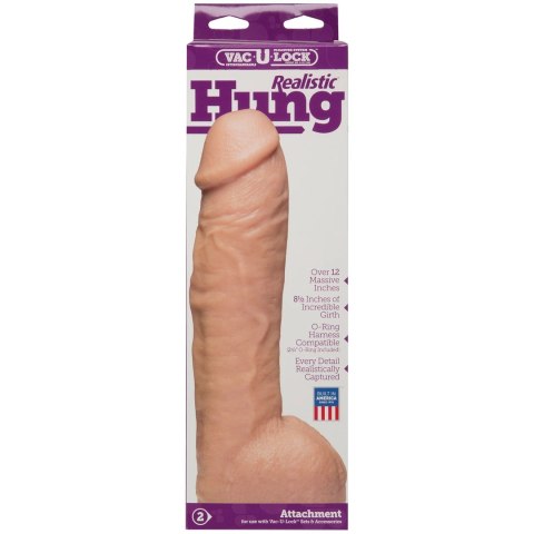 Doc Johnson Hung 32 cm - anatomiczny model intymny z przyssawką, PVC