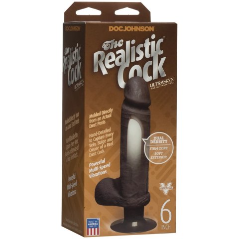 Doc Johnson Realistic Cock 15 cm z funkcją wibracji i przyssawką UR3