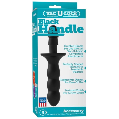 Doc Johnson Vac-U-Lock Korek z ergonomicznym uchwytem czarny