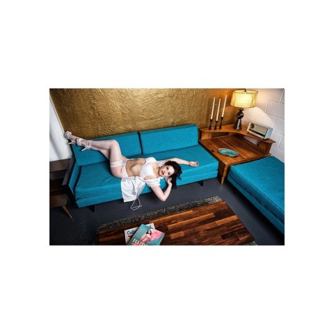 Kixies Brooke Leanne C Pończochy w kropki białe, elastyczne retro