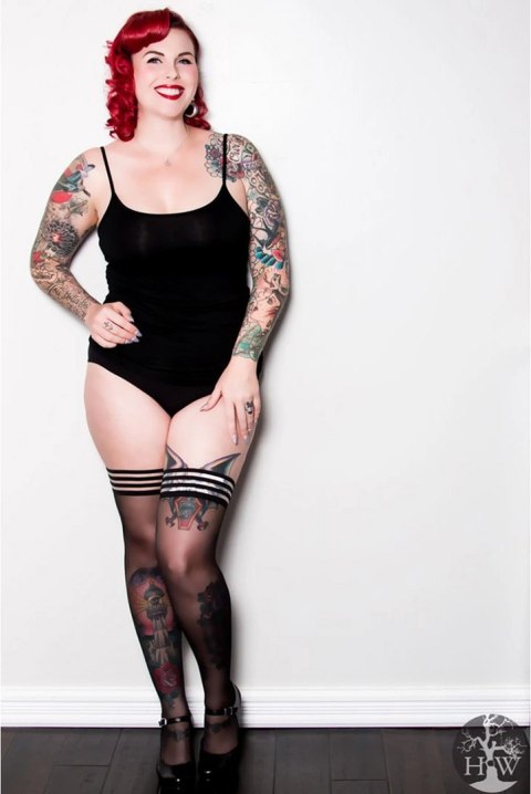 Kixies Taylor D - Czarne pończochy do kolan z systemem podtrzymującym