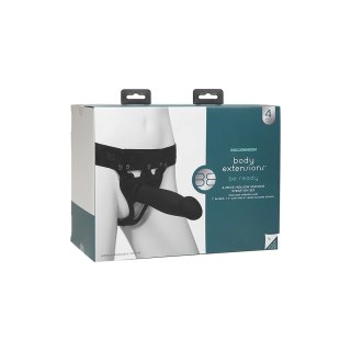 Doc Johnson Body Extensions Ready - Uprząż silikonowa z pilotem, regulowana