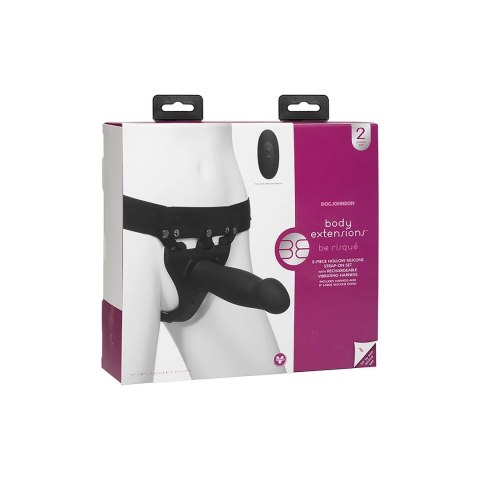 Doc Johnson Body Extensions Risqu+ silikonowa uprząż z pilotem bezprzewodowym