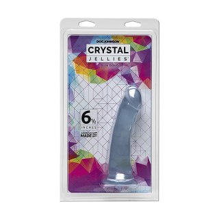 Doc Johnson Crystal Jellies 16,5 cm model wąski z przyssawką przezroczysty