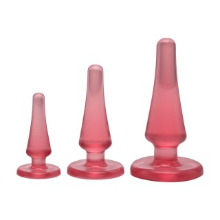 Doc Johnson Crystal Jellies Anal Initiation Kit - Zestaw 3 rozmiarow