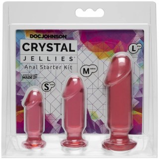 Doc Johnson Crystal Jellies Anal Starter Set 3 sztuki - Zestaw treningowy