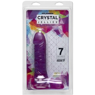 Doc Johnson Crystal Jellies Ballsy Super Cock 18 cm przezroczysty