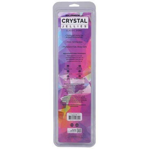 Doc Johnson Crystal Jellies Classic 25 cm - rożowy model elastyczny