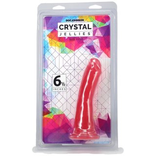 Doc Johnson Crystal Jellies Slim Model 15 cm z przyssawką, przezroczysty
