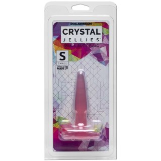 Doc Johnson Crystal Jellies Small Plug mały anatomiczny rożowy