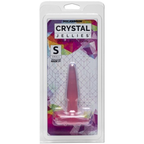 Doc Johnson Crystal Jellies Small Plug mały anatomiczny rożowy