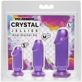 Doc Johnson Crystal Jellies Zestaw treningowy 3 rozmiary przezroczysty