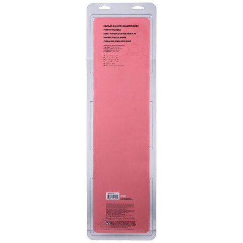 Doc Johnson Double Header dwustronny model wąski 45 cm biały