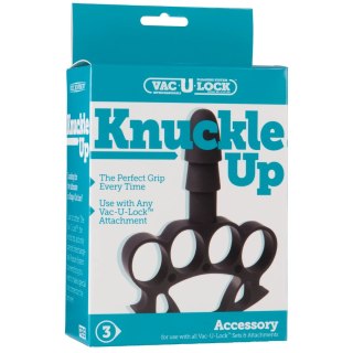 Doc Johnson Knuckle Up - adapter Vac-U-Lock z paskiem, czarny