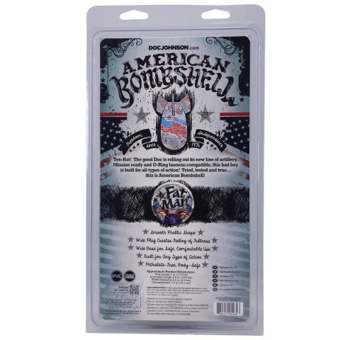 Doc Johnson Plug Gun Metal - anatomiczny model z szeroką podstawą