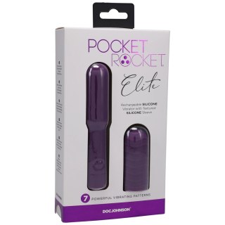 Doc Johnson Pocket Rocket Elite Mini - silikonowy model 10 cm, rożowy