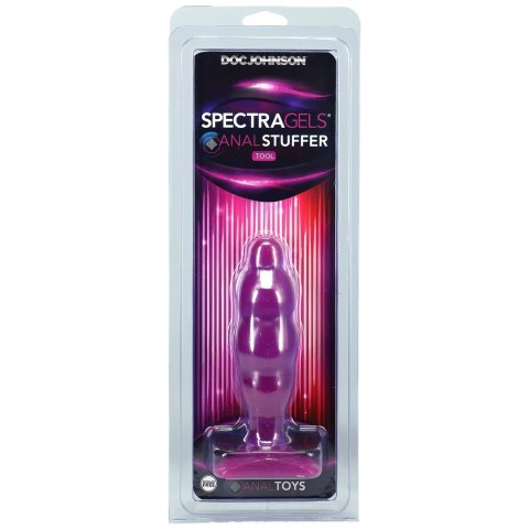 Doc Johnson Spectra Gels Korek anatomiczny z przyssawką 13 cm fioletowy