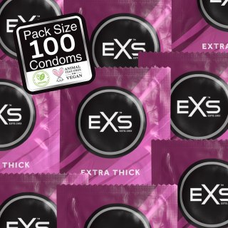 EXS Extra Thick 100 szt. prezerwatywy lateksowe, wzmocnione