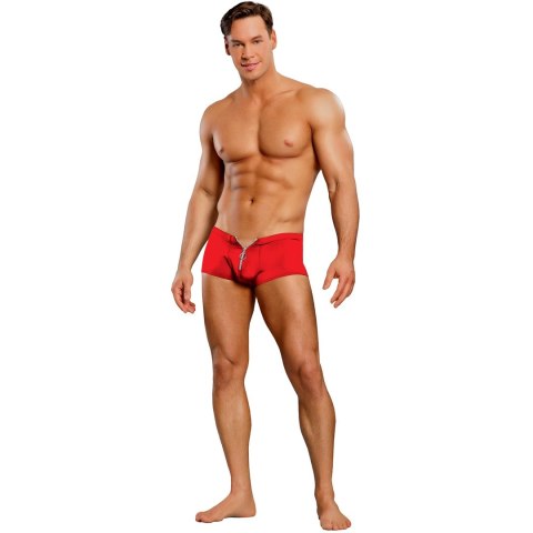 Male Power Nylon Spandex szorty z zamkiem L/XL czarne
