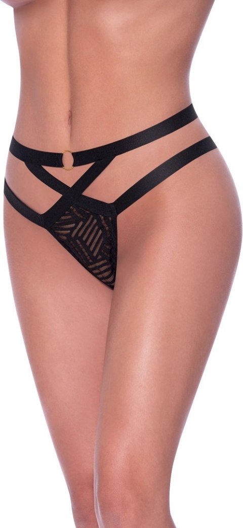 Magic Silk Exposed Majtki Cheeky S/M z siateczki i złotym detalem