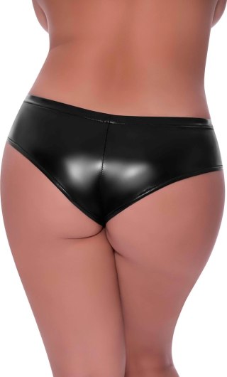 Magic Silk Exposed Plus Size Szorty Boyfriend z Niskim Stanem Czarny