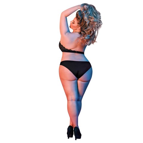 Magic Silk Exposed Zestaw Bielizny Plus Size Koronka Czarny