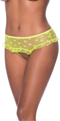 Magic Silk Hipster ze spodniczką, siateczka, otwarty kroj, L/XL