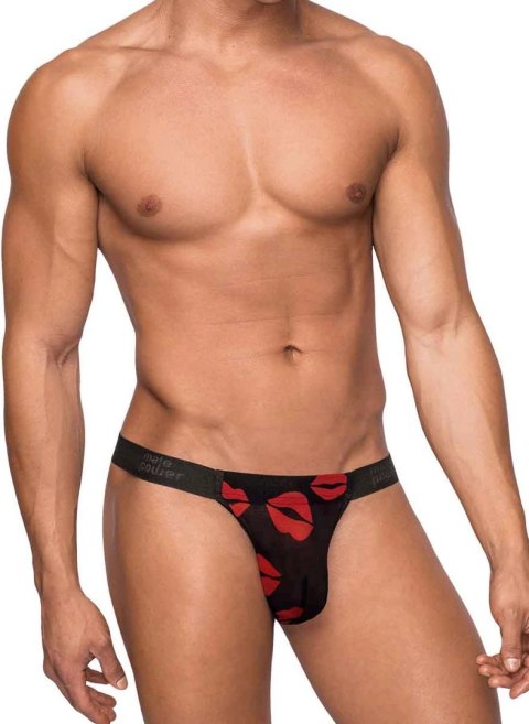 Male Power Kiss Me - stringi męskie, niski stan, elastyczny pas